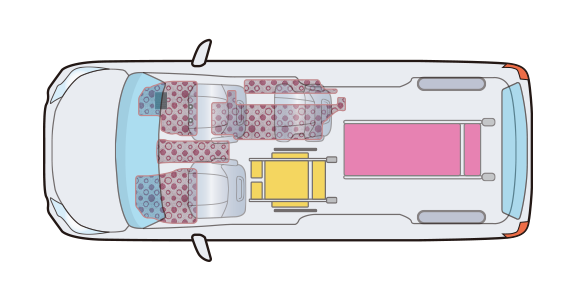 イラスト：車いす・ストレッチャーのイメージ